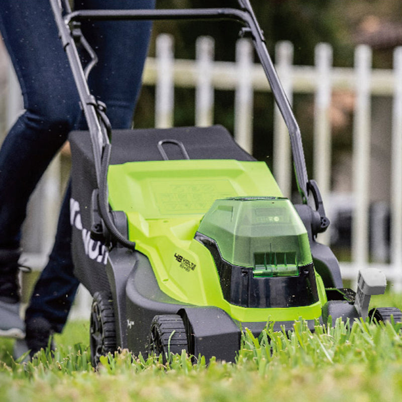 48V (24V x 2) Rasenmäher 36cm - 2x 2Ah Akkus