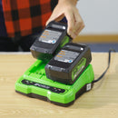 24V Starter Kit 2x4Ah Akkus + Doppelladegerät