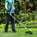 48V (24V x 2) Freischneider mit Fahrradgriff 38cm - 2x 4Ah Akkus