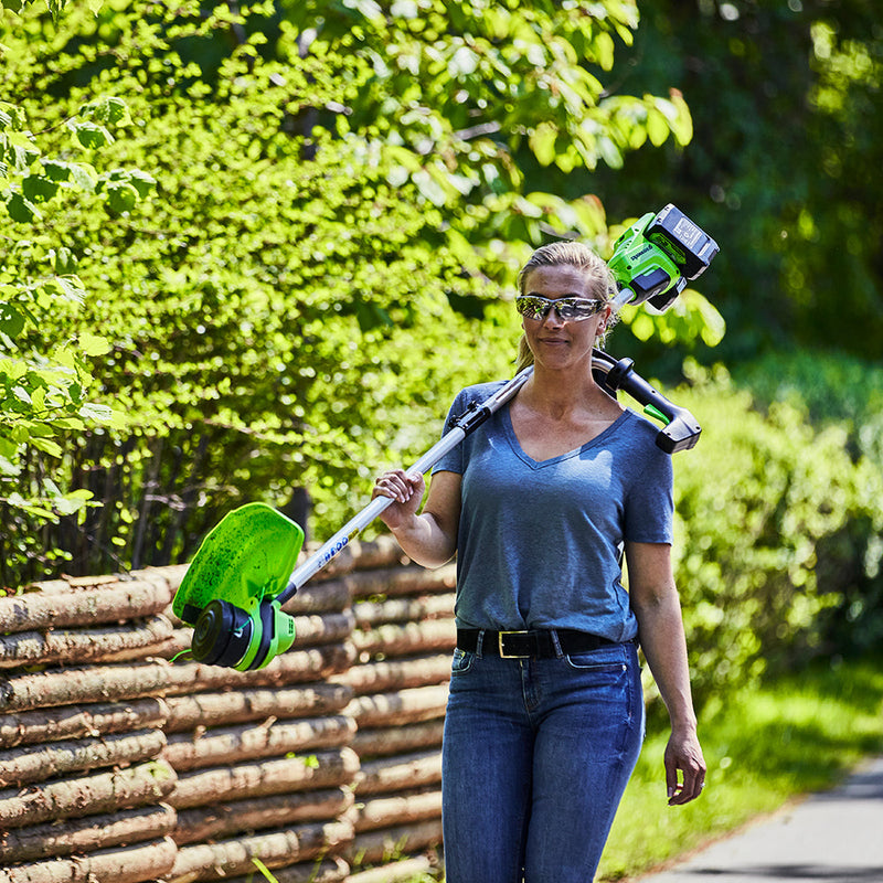 48V (24V x 2) Freischneider mit Fahrradgriff 38cm - 2x 4Ah Akkus