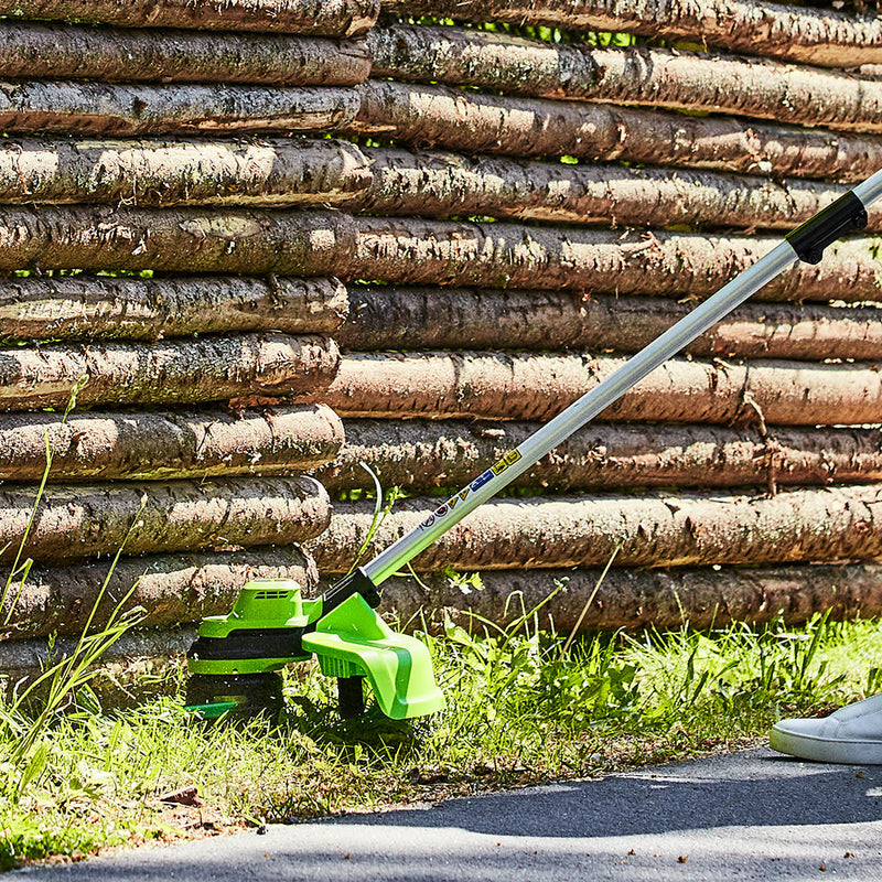 48V (24V x 2) Freischneider mit Fahrradgriff 38cm - 2x 4Ah Akkus