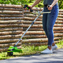 48V (24V x 2) Freischneider mit Fahrradgriff 38cm - 2x 4Ah Akkus