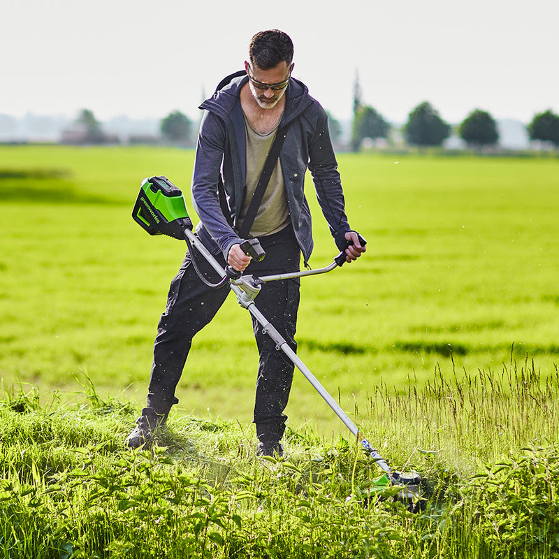 60V Freischneider mit Fahrradgriff 40cm - 4Ah Akku