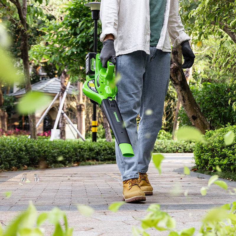 48V (24V x 2) Laubbläser / Laubsauger 322 km/h