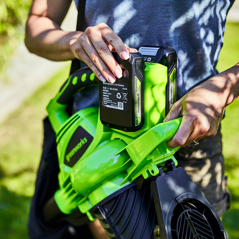 48V (24V x 2) Laubbläser / Laubsauger 322 km/h