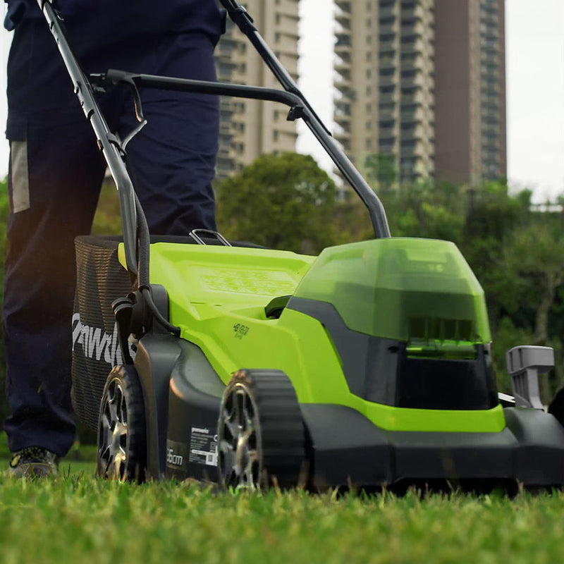 48V (24V x 2) Rasenmäher 36cm - 2x 2Ah Akkus