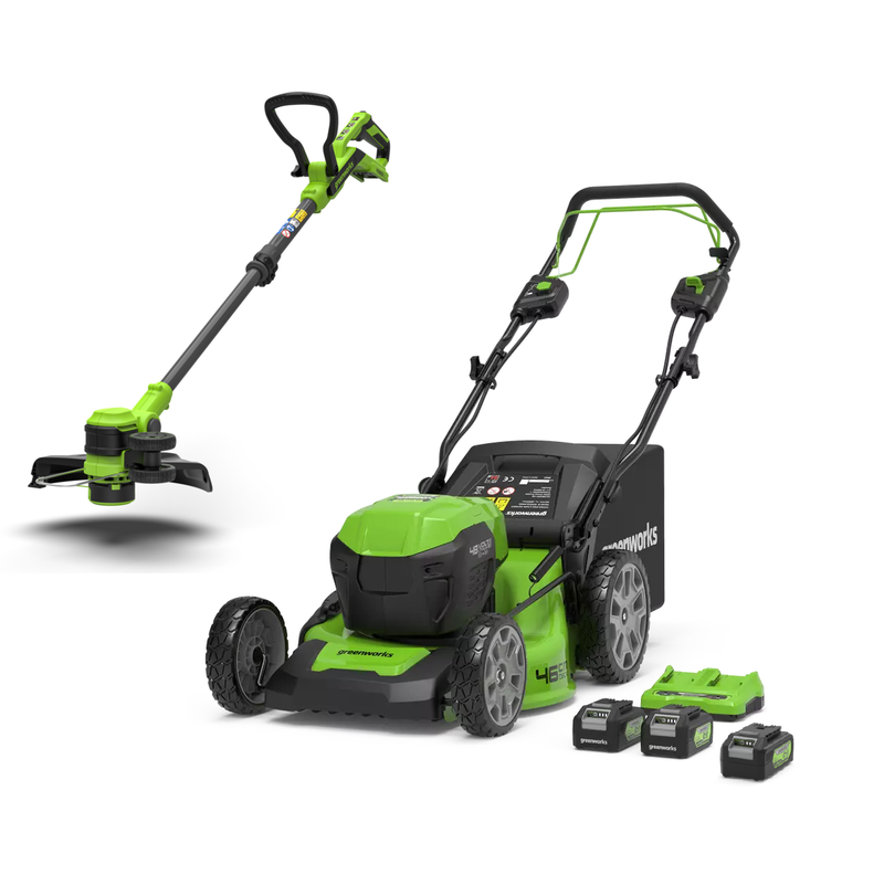 48V (24V x 2) Kombo-Set Rasenmäher SP 46cm + Rasentrimmer 30cm