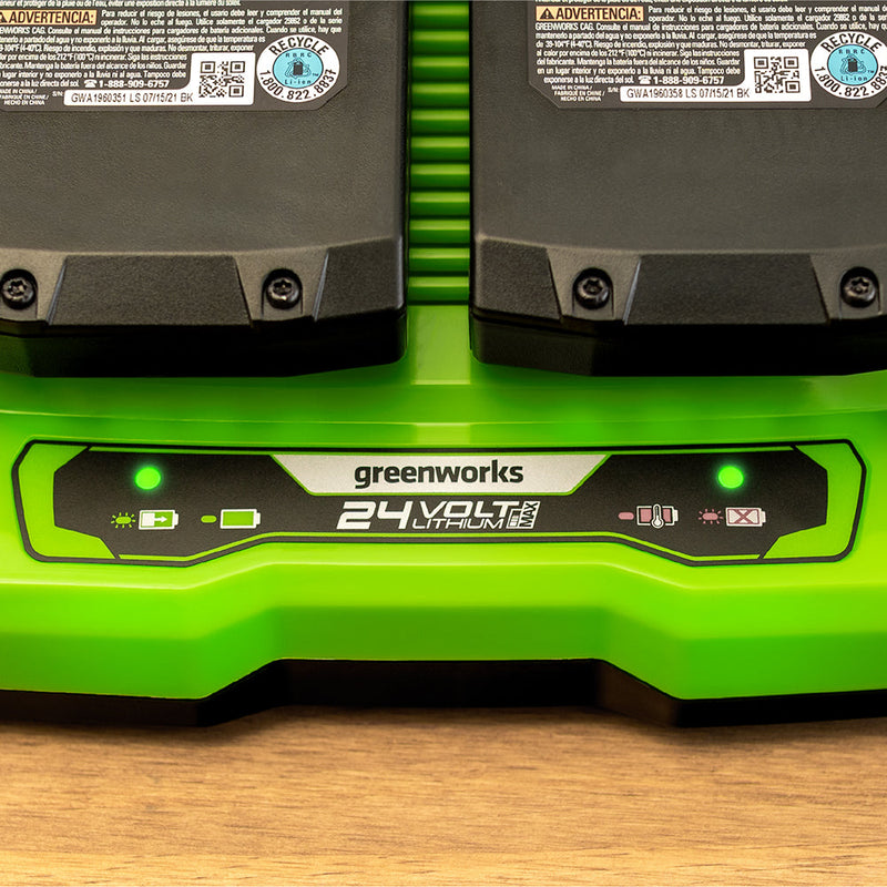 24V Starter Kit 2x2Ah Akkus + Doppelladegerät