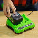 24V Starter Kit 2x4Ah Akkus + Doppelladegerät