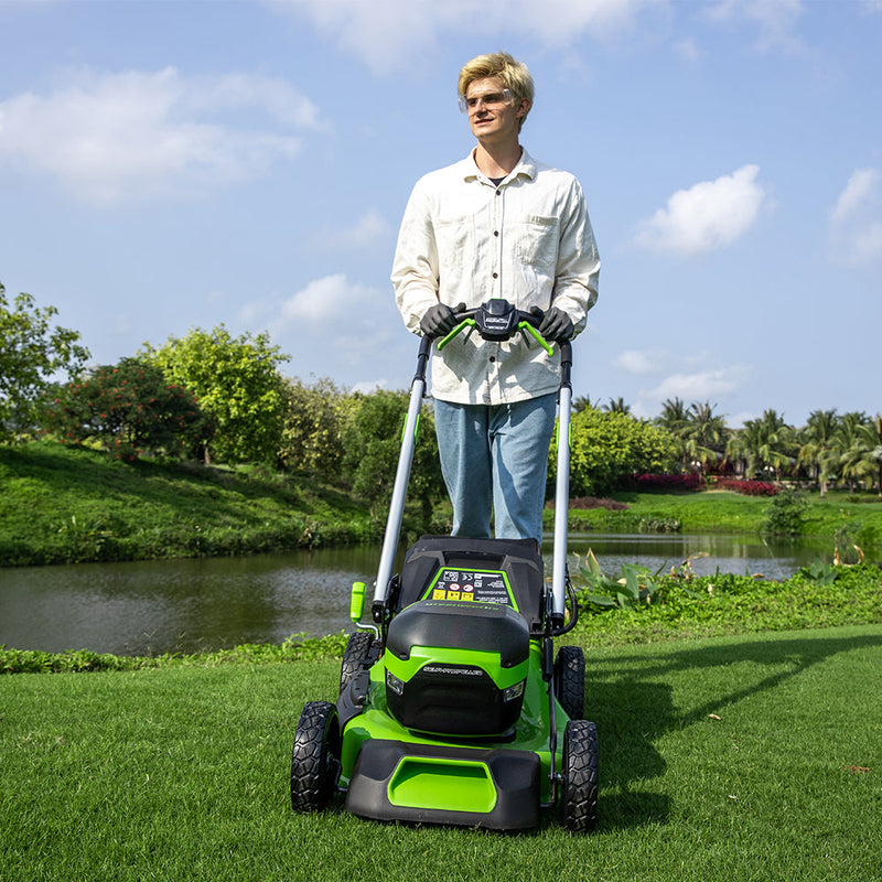 60V Rasenmäher 46cm mit Radantrieb - 4Ah Akku