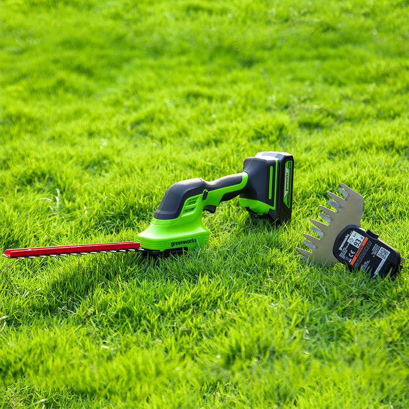 24V Gras- und Strauchschere 2-in-1 - 2Ah Akku