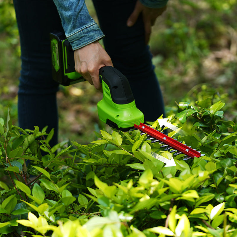 24V Gras- und Strauchschere 2-in-1 - 2Ah Akku
