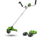 48V (24V x 2) Freischneider mit Fahrradgriff 38cm - 2x 4Ah Akkus