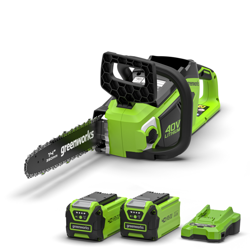 40V Kettensäge 35cm 1,5 kW - 2x 2Ah Akkus