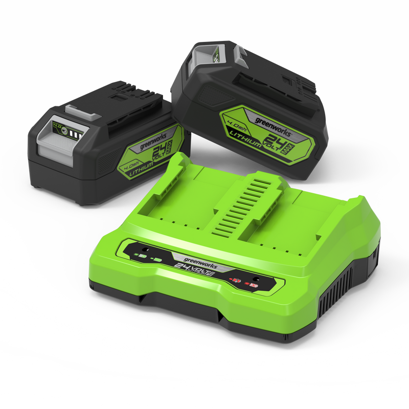 24V Starter Kit 2x4Ah Akkus + Doppelladegerät