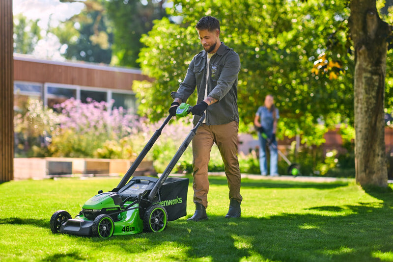 48V (24V x 2) Rasenmäher 46cm mit Radantrieb Gen. II - 2x 4Ah Akkus