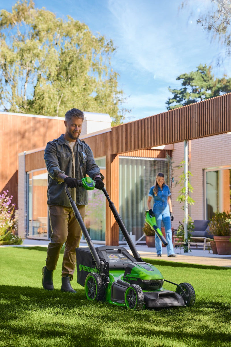 48V (24V x 2) Rasenmäher 46cm mit Radantrieb Gen. II - 2x 4Ah Akkus