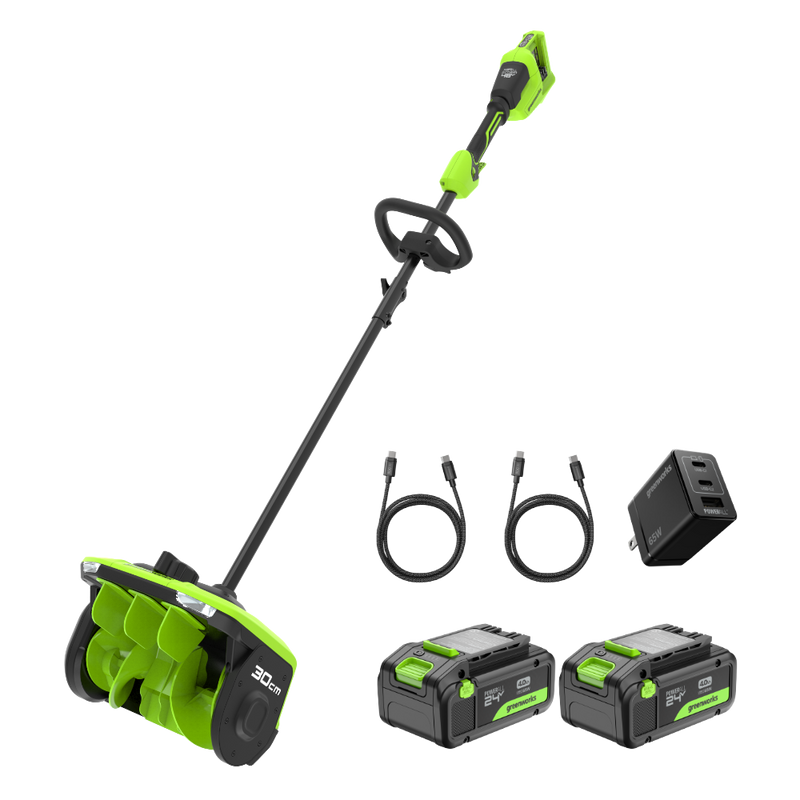 48V (24V x 2) Schneefräse – 2 x 4Ah Akku