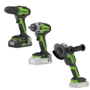 24V Akkuschrauber + Schlagschrauber + Winkelschleifer Set